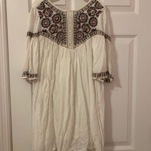 Embroidered White Zara Romper